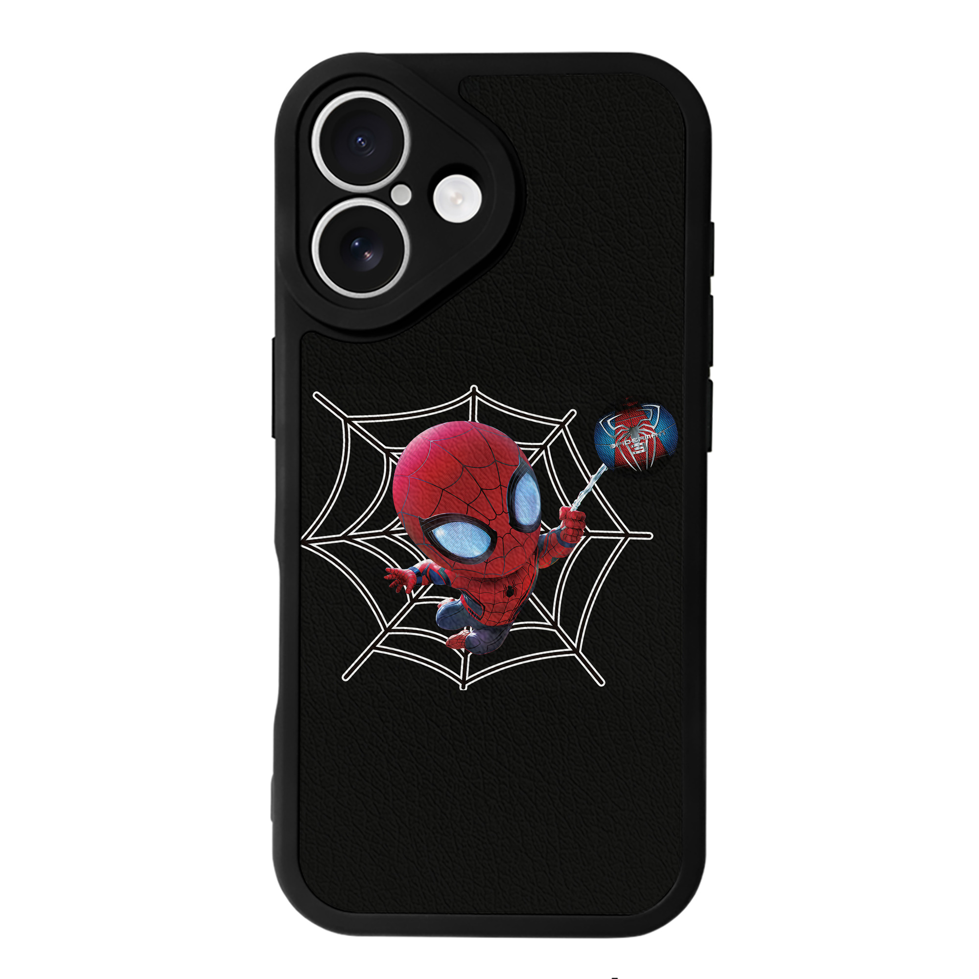 Spider Man スパイダーマン 【iPhone 16シリーズ対応】シリコンスマホケース（レザー調） 材質：シリコン